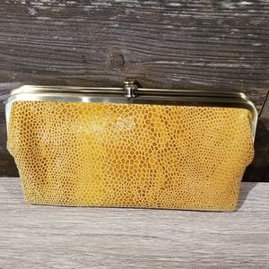 HOBO Lauren Wallet in Honey Snakeskin